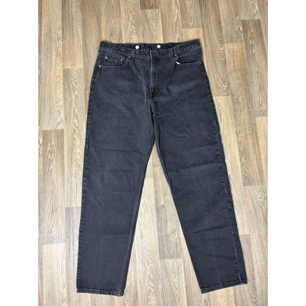 Vintage 90s Levis 550 Jeans Men's 40 x 34 Black Relaxed Fit Dark Wash 1997 B3